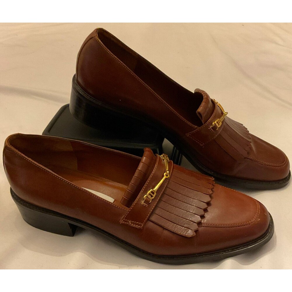 Vintage Etienne Aigner Emory Women's Brown Leather Slip-On Loafers Round Toe 10M
